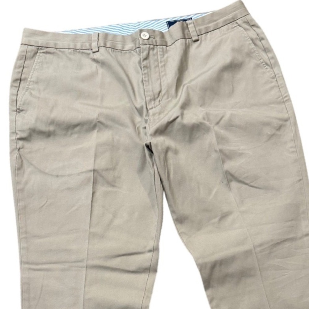 Vineyard Vines Breaker Pants Mens 40x30 Khaki Tan Cotton Canvas Chino 1P0166